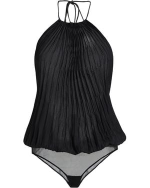 Nostrasantissima Bodysuit Polyester, Polyamide, Elastane, Cotton - Black