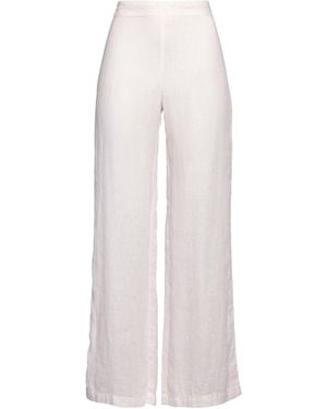 120% Lino Pantalone - Bianco