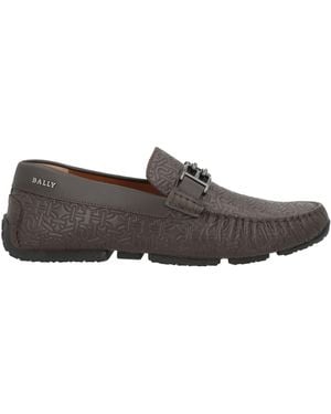 Bally Dark Loafers Leather - Grey