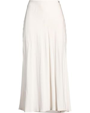 ARMANI EXCHANGE Cream Midi Skirt Viscose - White