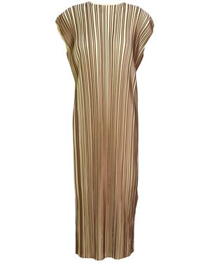 Phoebe Philo Midi Dress Polyester - Natural