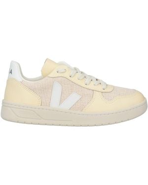 Veja Cream Trainers Leather, Textile Fibres - Natural