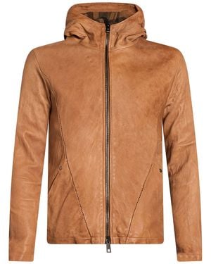 Giorgio Brato Jacket Leather - Brown