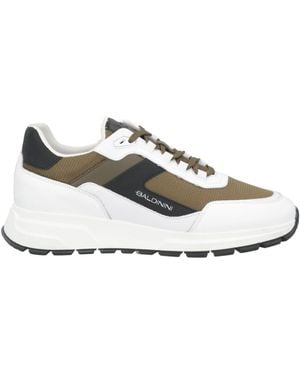 Baldinini Trainers Calfskin, Textile Fibres - White