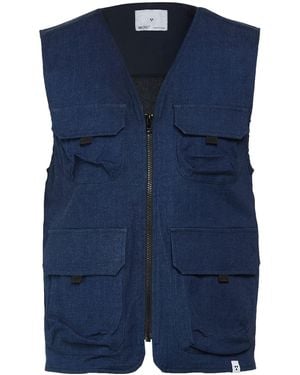 WOC WRITING ON COVER Denim Outerwear Cotton, Elastane - Blue