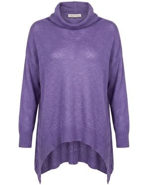 Manila Grace Turtleneck Acrylic, Polyamide, Mohair Wool - Purple