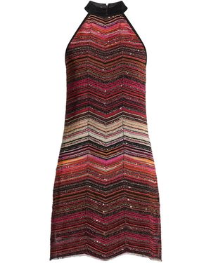 Missoni Mini Dress Viscose, Metallic Fibre, Polyamide, Polyester - Red