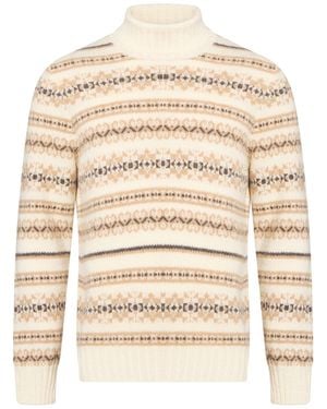 Gran Sasso Cream Turtleneck Virgin Wool, Polyamide - Natural