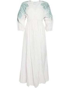 forte_forte Maxi Dress Viscose, Cotton - White