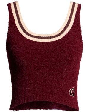 Dixie Burgundy Top Acrylic, Polyamide, Wool, Viscose - Red