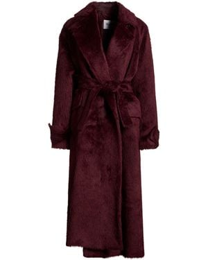 Max Mara Plum Coat Alpaca Wool, Virgin Wool - Red