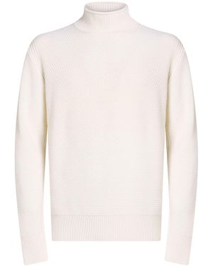 Kangra Ivory Turtleneck Wool - White