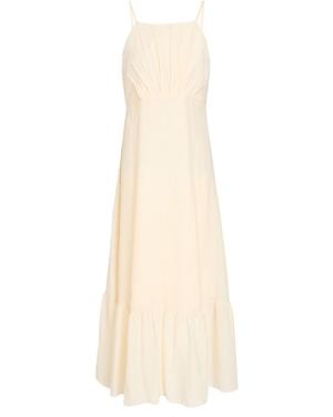 CafeNoir Maxi Dress Cotton, Silk - White