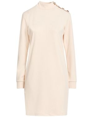 Gaelle Paris Cream Mini Dress Polyester, Elastane - Natural