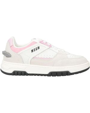 MSGM Sneakers Leather, Textile Fibers - White