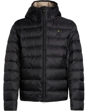 Blauer Pufferjacke & Daunenjacke - Schwarz