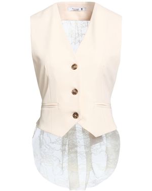 Please Blush Tailored Vest Polyester, Elastane, Polyamide - White