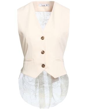 Please Blush Tailored Vest Polyester, Elastane, Polyamide - White