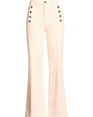 Twinset Apricot Pants Cotton, Elastane - Natural