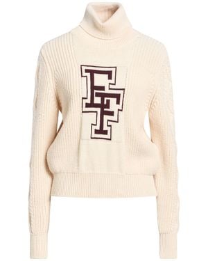 Elisabetta Franchi Turtleneck Virgin Wool - Natural