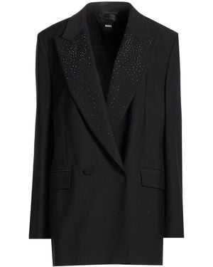BOSS Blazer Virgin Wool, Polyamide, Elastane - Black
