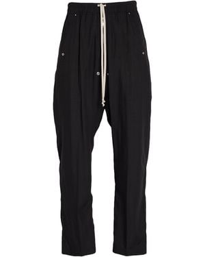Rick Owens Trousers Virgin Wool - Blue
