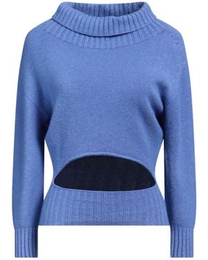 CARTA LIBERA Turtleneck Viscose, Polyester, Polyamide - Blue