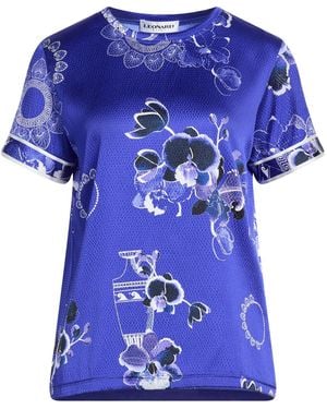Leonard Paris Top Silk, Elastane - Blue