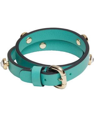 Red(V) (V) -- Bracelet Leather - Green