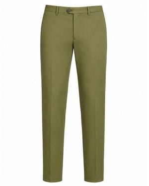 Kiton Military Pants Cotton, Elastane - Green