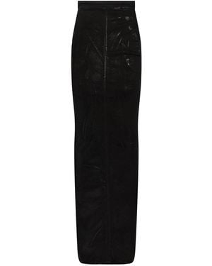 Rick Owens Denim Skirt Cotton, Elastomultiester, Elastane - Black