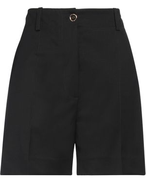 Patou Cool Wool Belted Shorts - Black