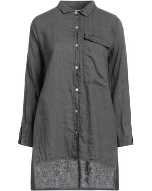 Crossley Charcoal Shirt Linen - Gray