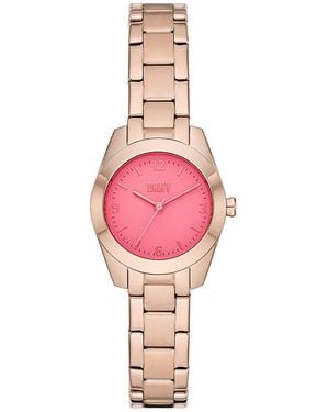 DKNY Nolita Quartz Stainless Steel Three-hand Dress Watch - Pink