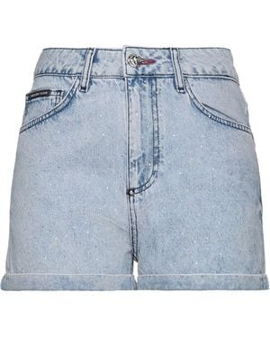 Philipp Plein Denim Shorts - Blue