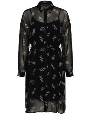ARMANI EXCHANGE Midi Dress Viscose - Black