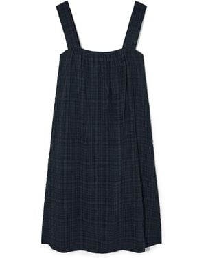 COS Checked Seersucker Mini Dress - Black