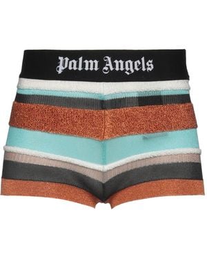 Palm Angels Rust Shorts & Bermuda Shorts Acetate, Viscose, Metallic Fibre, Polyamide, Elastane - Red