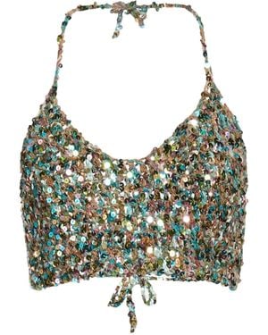 Roberto Collina Top Cotton, Polyester - Green