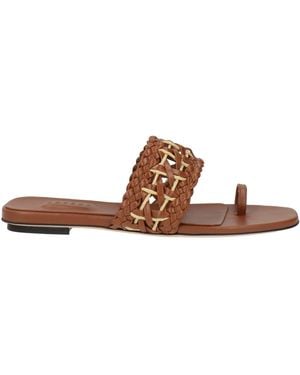 Serena Uziyel Tan Thong Sandal Leather - Brown