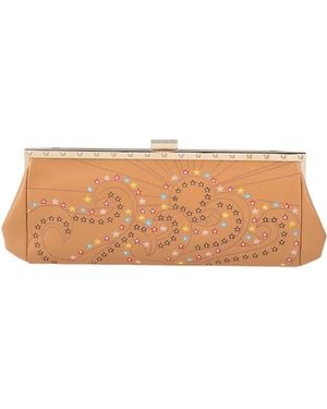 Red(V) Tan Handbag Cowhide - Natural