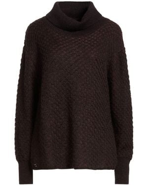 Manila Grace Dark Turtleneck Acrylic, Polyamide, Mohair Wool - Black
