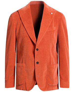 Luigi Bianchi Blazer Cotton, Elastane - Orange