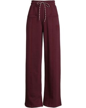 Gaelle Paris Burgundy Pants Cotton, Polyester - Red