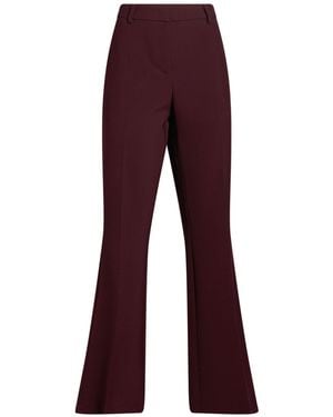 Seductive Plum Pants Polyester, Viscose, Cotton, Elastane - Red