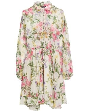 MARCIANO BY GUESS Ivory Mini Dress Polyester - White