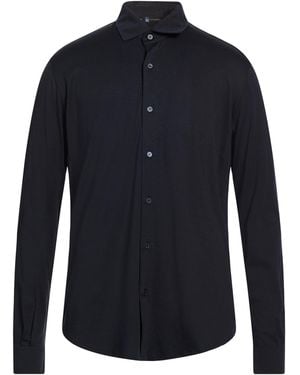 Colombo Midnight Shirt Silk, Cotton - Blue