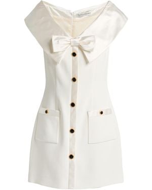 Alessandra Rich Mini Dress Viscose, Elastane - White