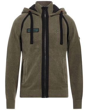 Aeronautica Militare Khaki Cardigan Cotton - Green