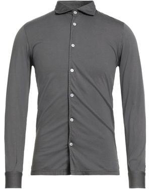 Fedeli Charcoal Shirt Organic Cotton - Gray
